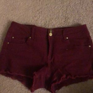 Wine color shorts